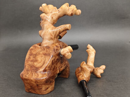 R709-4 大砲型 中型 万力 特選花梨瘤杢